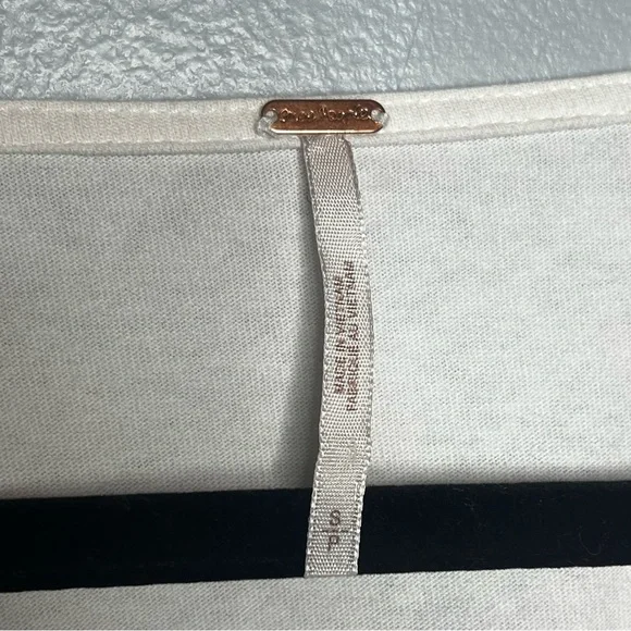 Free People Kitty Tee Ivory Cropped Puff Sleeve Bow Front Cottagecore Top Size S - Picture 7 of 9